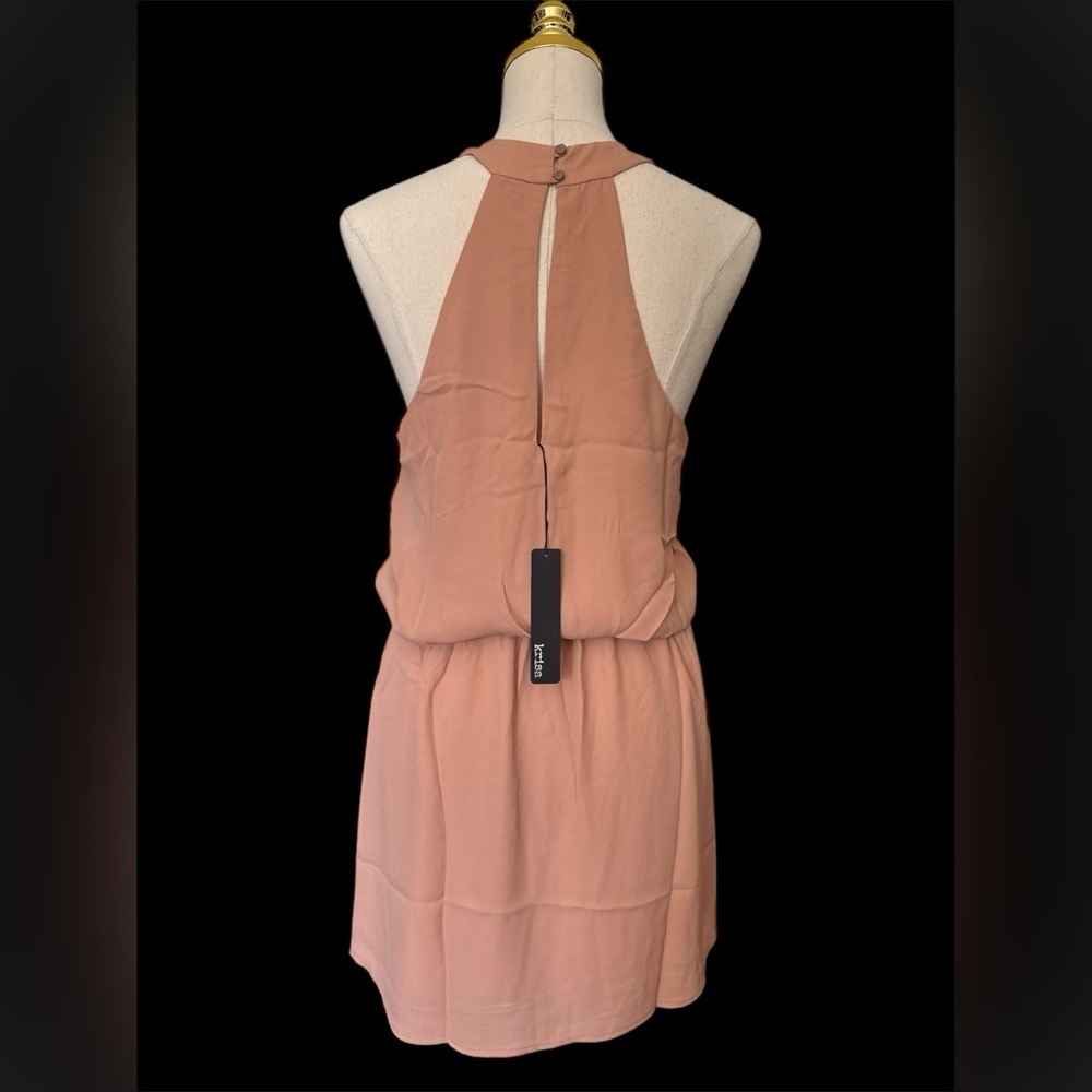 Krisa Front Halter Mini Dress Size Medium - Picture 2 of 3